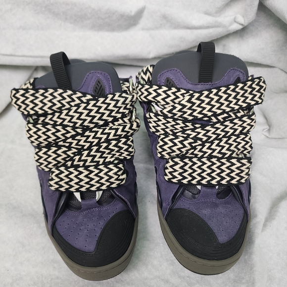 Authentic Lanvin Purple and Black Sneakers